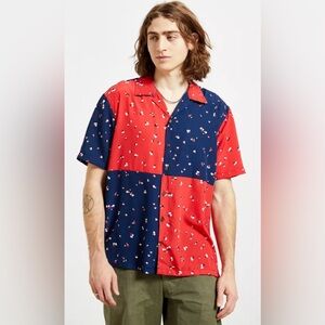 NWT Raga Man Floral Combo Camp Shirt‎
